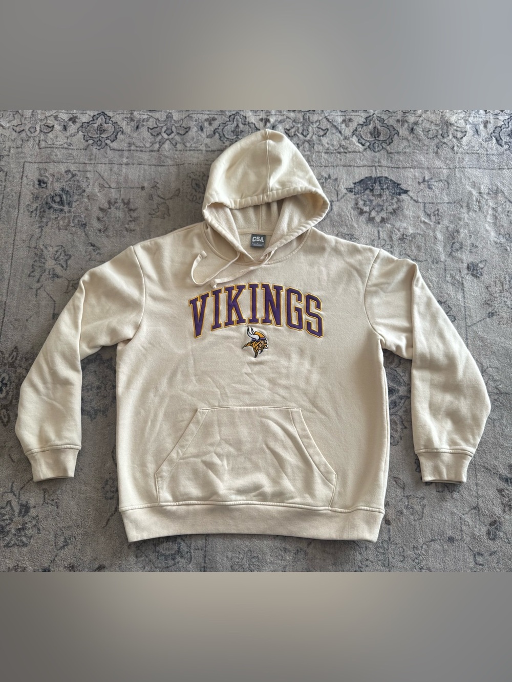 Vikings Cream Hoodie by C&A - Team Logo Pullover